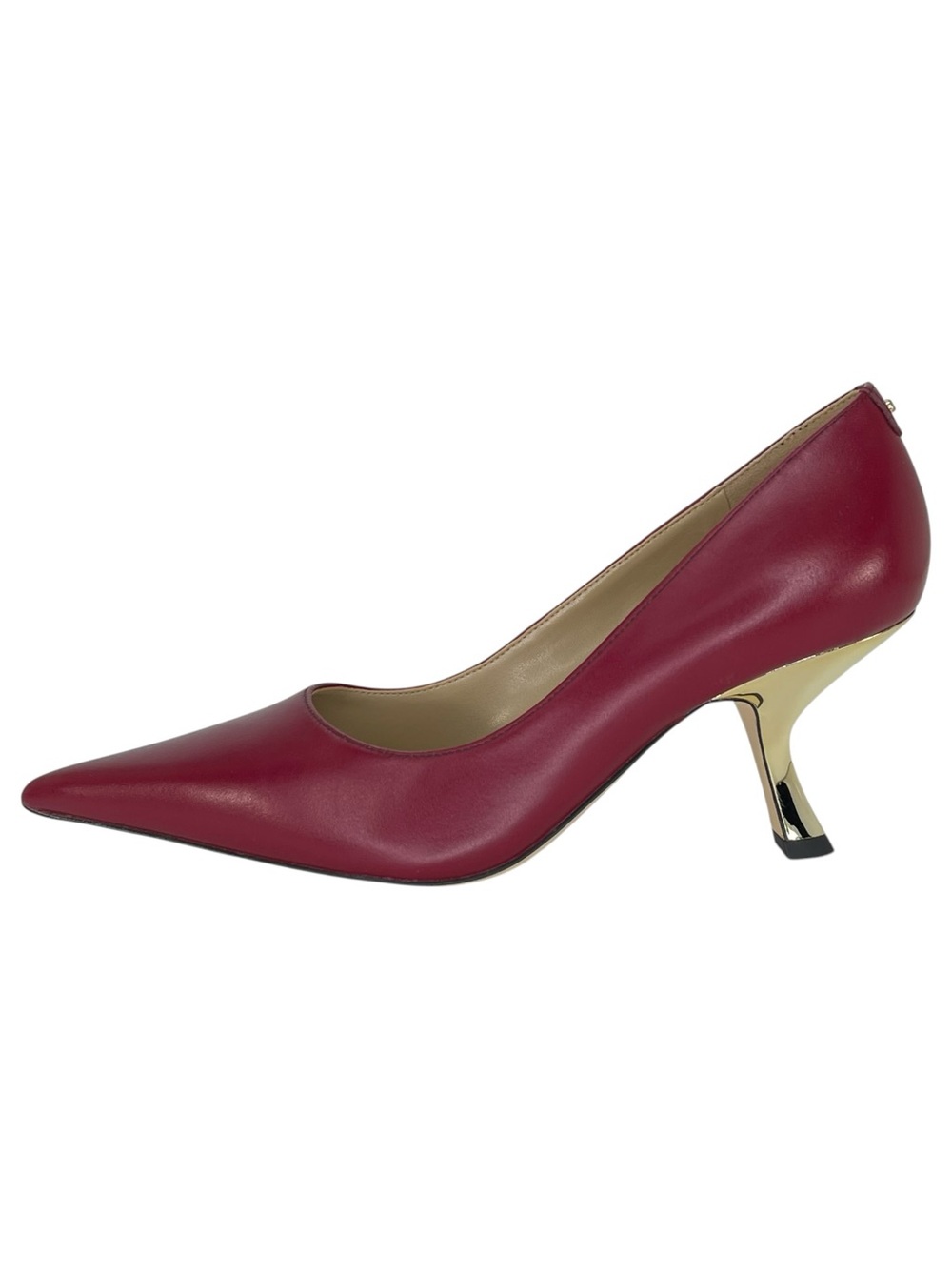 Michael Kors Luna Dark Red Leather Womens Heels Size 8M - Picture 3 of 11